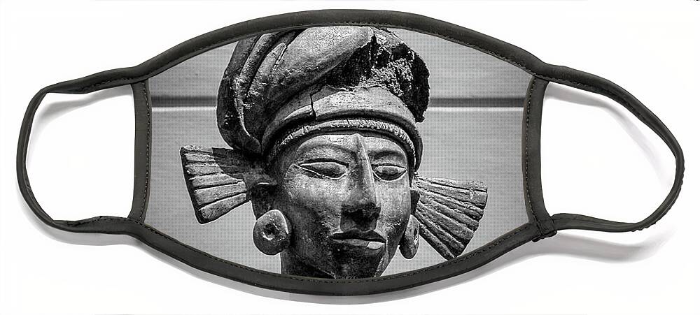 Mexico Face Mask featuring the photograph Mexican Statue Cancun Mexico by Frank Mari