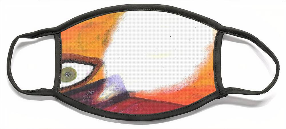 Meditation Face Mask featuring the painting Mind's Eye by Esoteric Gardens KN