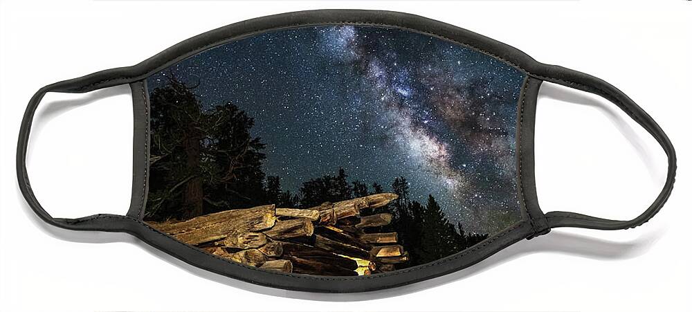 Milkyway Face Mask featuring the photograph Mine Cabin by Tassanee Angiolillo
