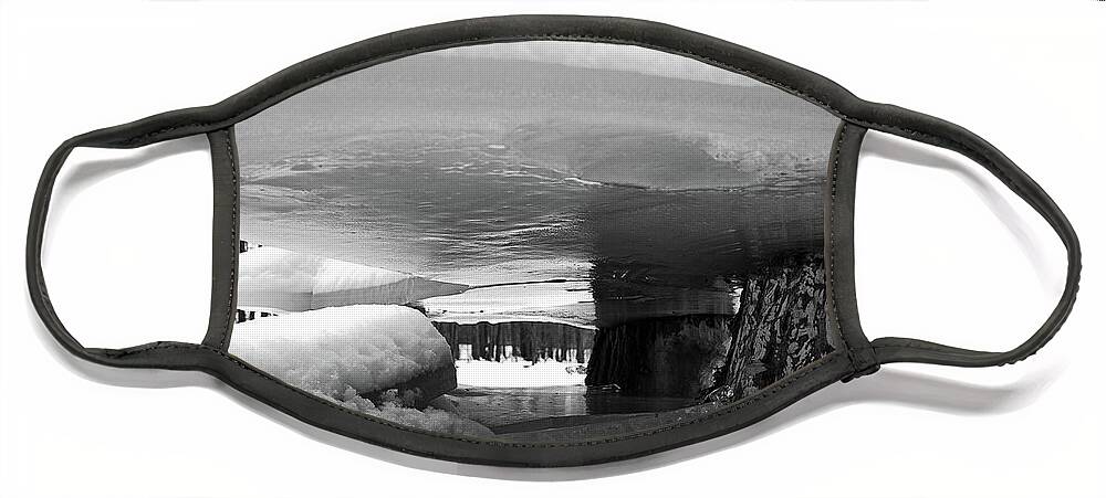 Tunnel Face Mask featuring the photograph Mini Ice Tunnel by Carl Marceau