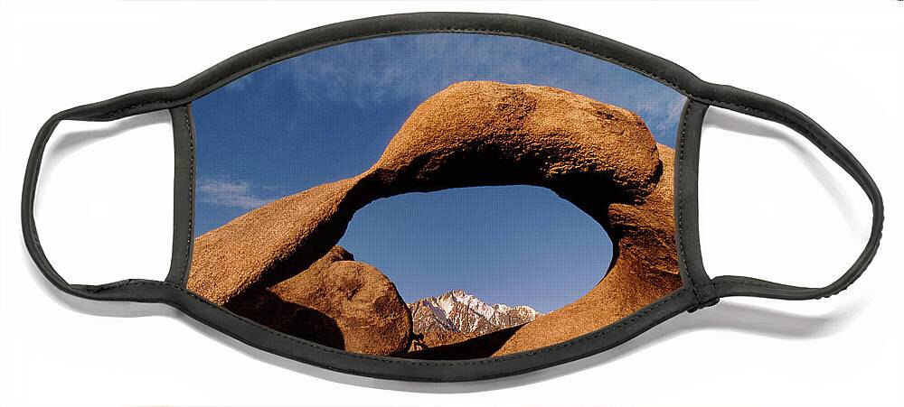 Dave Welling Face Mask featuring the photograph Mobius Arch Alabama Hills California by Dave Welling