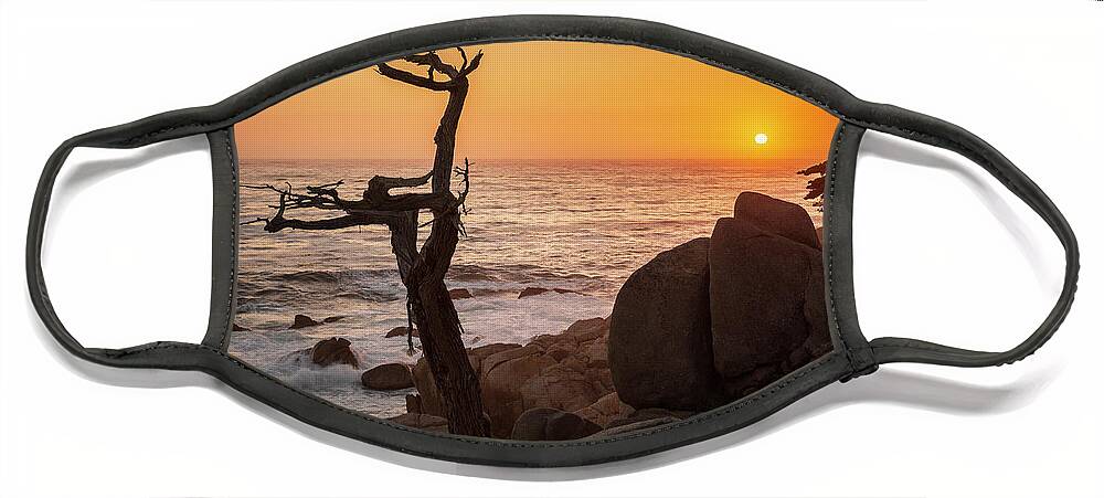 17 Mile Drive Face Mask featuring the photograph Monterey Peninsula VII Color by David Gordon