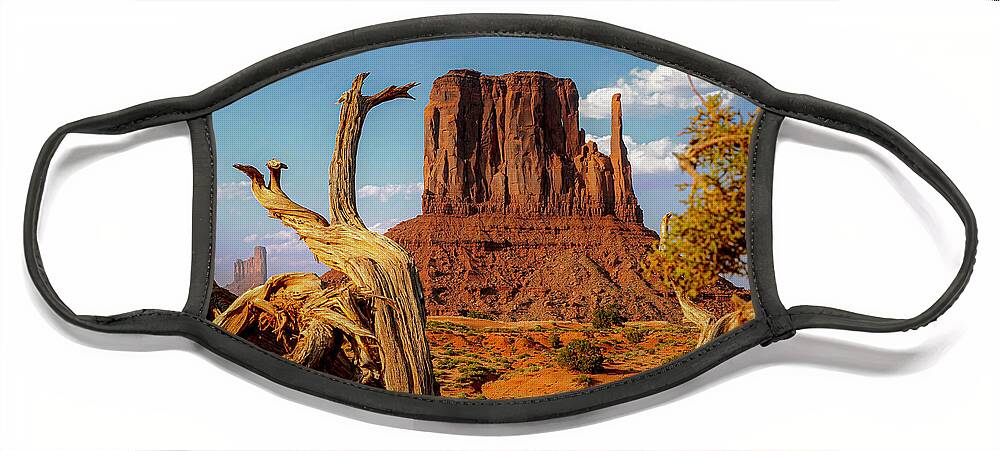 Monument Valley Face Mask featuring the photograph Monument Valley Arizona Desert Mitten by Sea Change Vibes