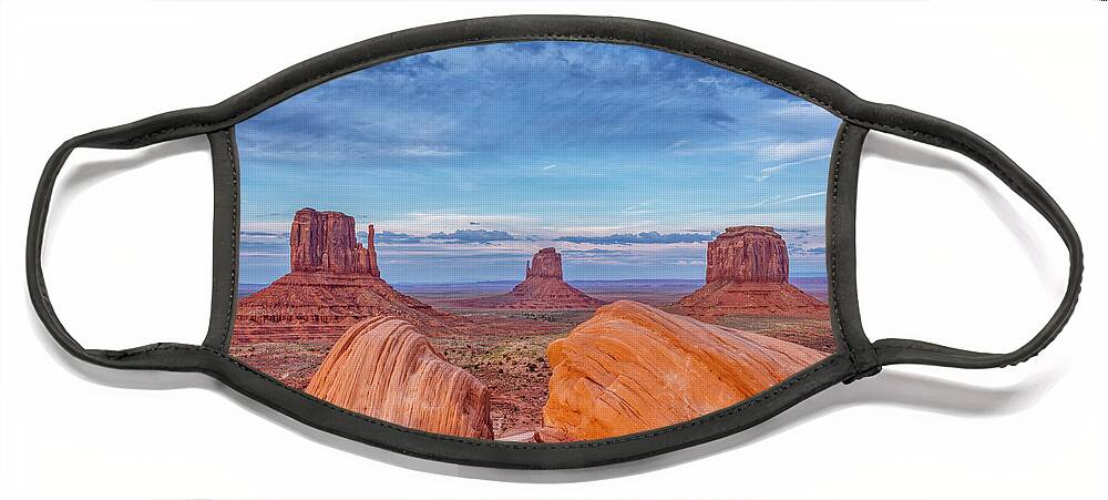 Monument Valley Face Mask featuring the photograph Monumental Twilight by Jurgen Lorenzen