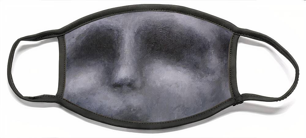 Moon Face Mask featuring the painting Moon Man by Jen Shearer