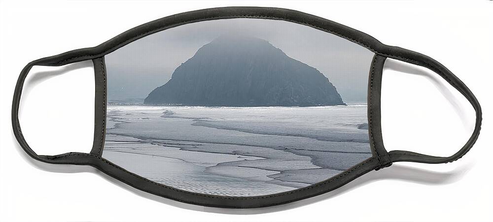  Face Mask featuring the photograph Morro Rock by Lars Mikkelsen