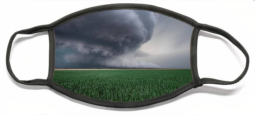Mesocyclone Face Mask featuring the photograph Mothership Storm by Wesley Aston