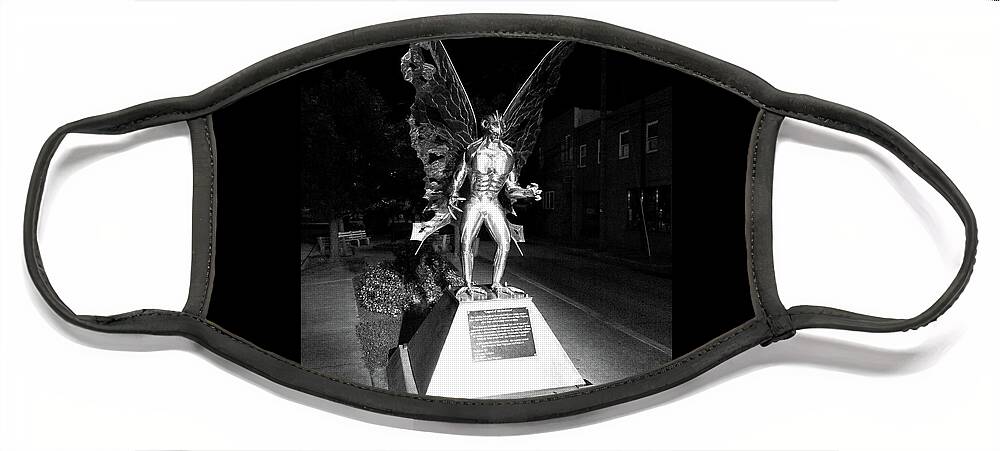 Mothman Face Mask featuring the photograph Mothman by Fred Larucci