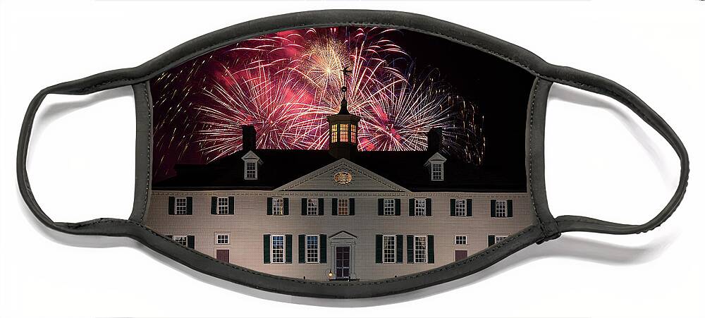 Mount Vernon Face Mask featuring the photograph Mount Vernon Fireworks by Art Cole