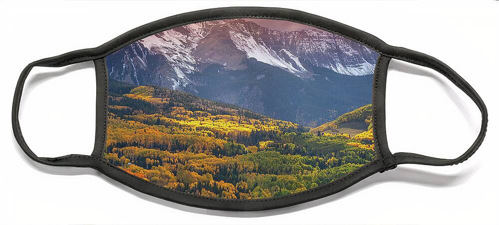 Mountains Face Mask featuring the photograph Mountain Light by Darren White
