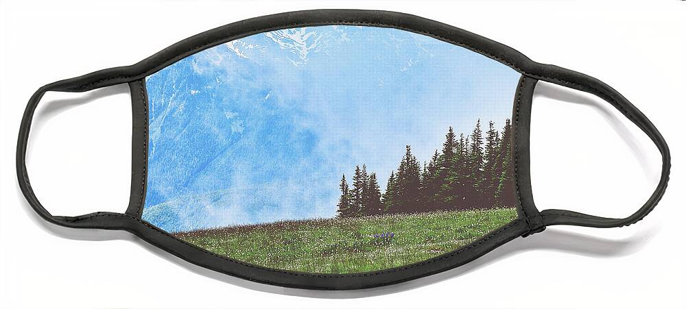 Mountain Face Mask featuring the photograph Mountain Meadow by Carol Jorgensen