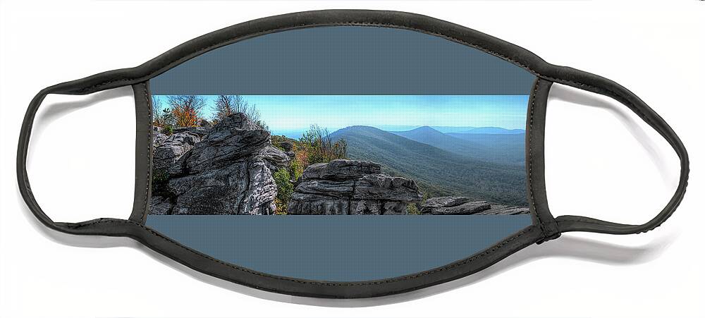 Mountain Face Mask featuring the photograph Mountain Panorama by Carolyn Hutchins