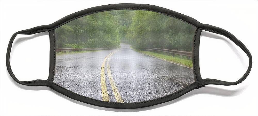 Asphalt Face Mask featuring the photograph Mountain Road by Darryl Brooks