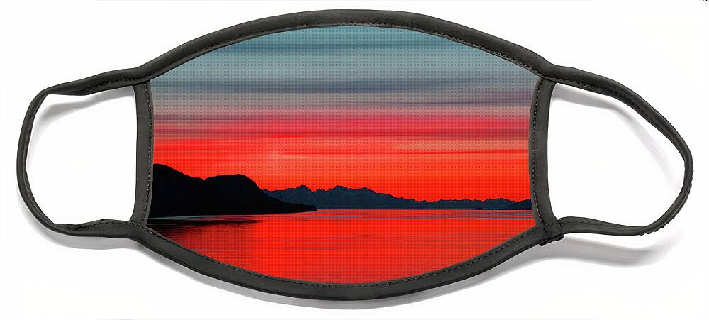 Ocean Face Mask featuring the photograph Mountains and sea - sunset by Steve Estvanik