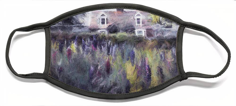 Lupine Face Mask featuring the photograph Ms Rumphius Home in the Lupine by Wayne King