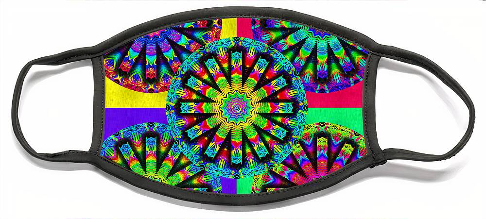 Kaleidoscope Face Mask featuring the photograph Multi Kaleid III by Jack Torcello