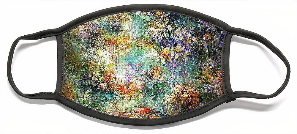 Landscape Face Mask featuring the painting Mystical Pathway by Patricia Lintner