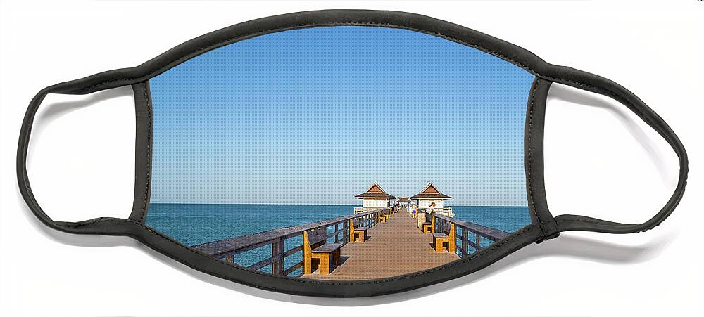 Pier Face Mask featuring the photograph Naples, Florida Pier by Dart Humeston