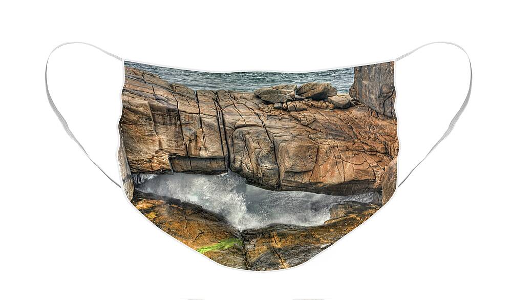 Bridge Face Mask featuring the photograph Natural Bridge at the Gap, Albany, Western Australia by Elaine Teague