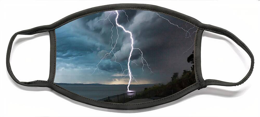  Severe Weather Face Mask featuring the photograph Natures Power by Ari Rex