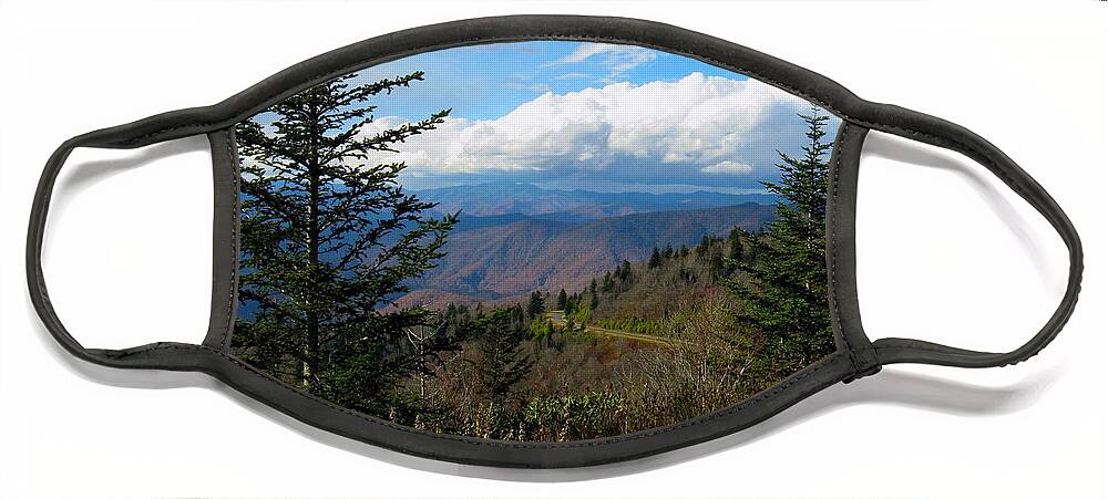 Blue Ridge Mountains Face Mask featuring the photograph NC Blue Ridge Mountains by Shirley Galbrecht