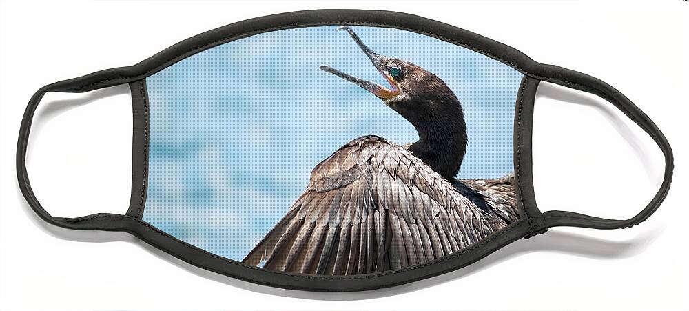 Neotropic Cormorant Face Mask featuring the photograph Neotropic Cormorant by Bonny Puckett