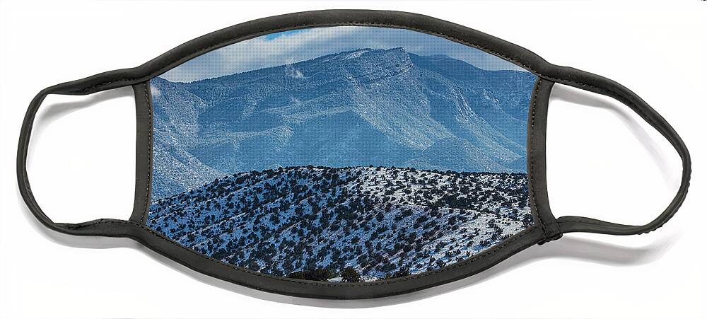 Landscape Face Mask featuring the photograph New Mexico Winter by Seth Betterly