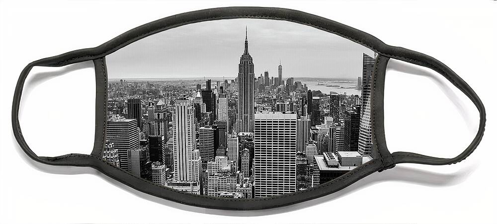 Black And White Face Mask featuring the photograph New York Skyscrapers by Vicki Walsh