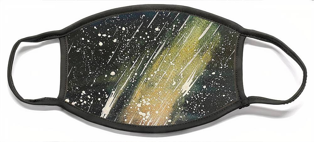 Stars Face Mask featuring the painting Night Sky by Lisa Neuman