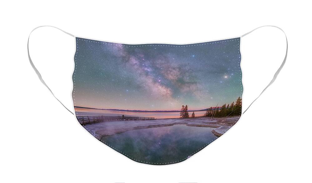 Milky Way Face Mask featuring the photograph Night Under The Stars by Darren White