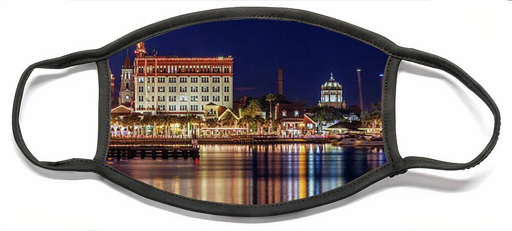 St. Augustine Face Mask featuring the photograph Nights of Lights #2 by Bryan Williams