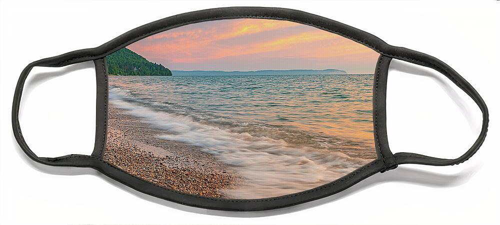 America Face Mask featuring the photograph Northern Michigan Summer Sunset by Erin K Images