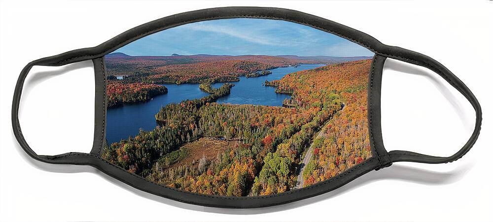 2022 Face Mask featuring the photograph Norton Pond Along Vermont Rte. 114 - Warrens Gore, VT by John Rowe