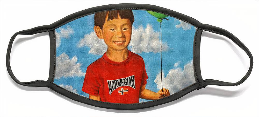 Boy Face Mask featuring the painting Norwegian by Ken Kvamme