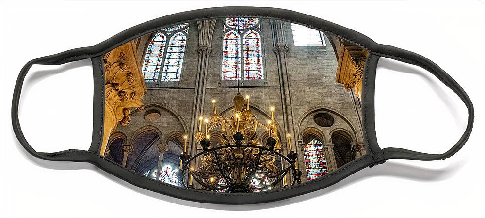 Notre Face Mask featuring the photograph Notre Dame, Paris 2 by Nigel R Bell