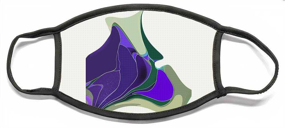 Abstract Face Mask featuring the digital art Nouveau by Gina Harrison