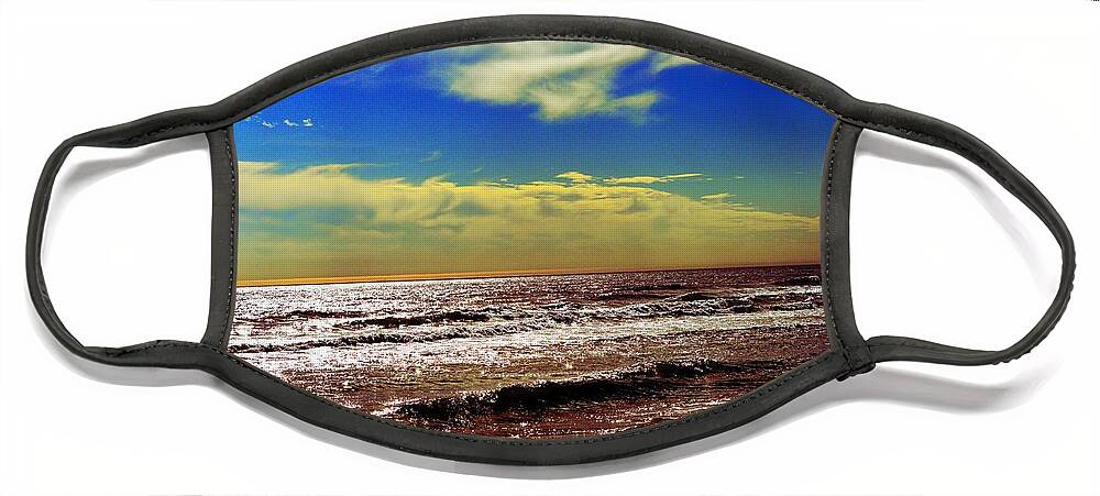 Summer Face Mask featuring the photograph Ocean Reflections by Stacie Siemsen