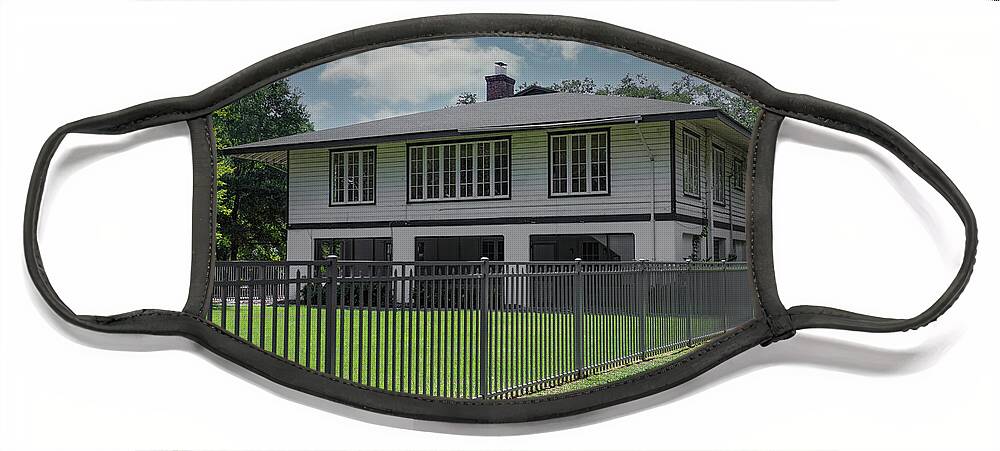 Officers Quarters Face Mask featuring the photograph Officers Quarters - North Charleston Navy Base by Dale Powell