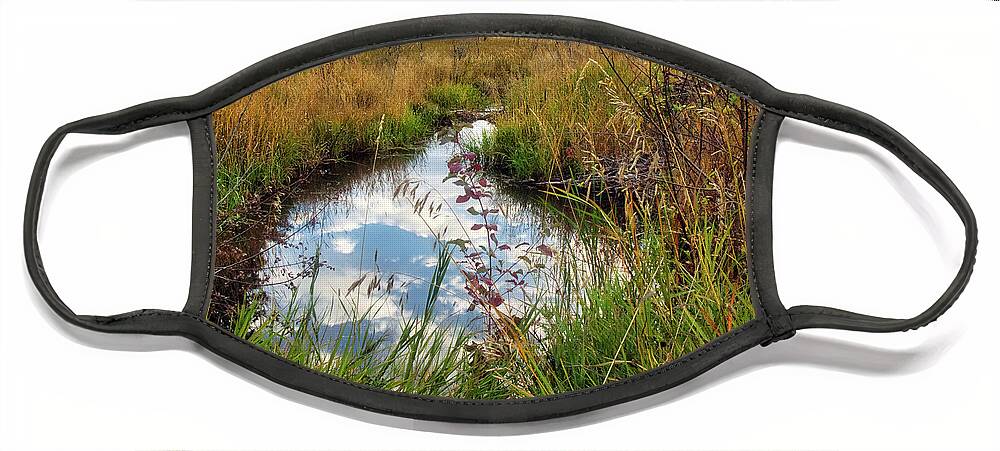 Sky Reflection Face Mask featuring the photograph Okanogan Highlands by Dan Eskelson