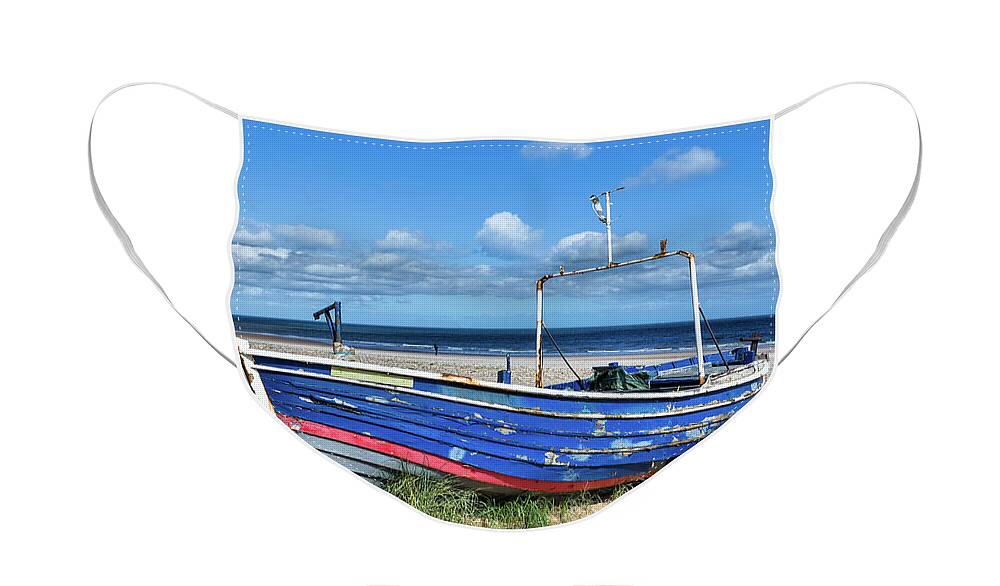 England Face Mask featuring the photograph Old Boat, Marske-by-the-Sea by Tom Holmes Photography
