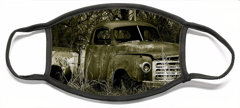 Old Pickup Face Mask featuring the photograph Old Pickup by David Wagenblatt
