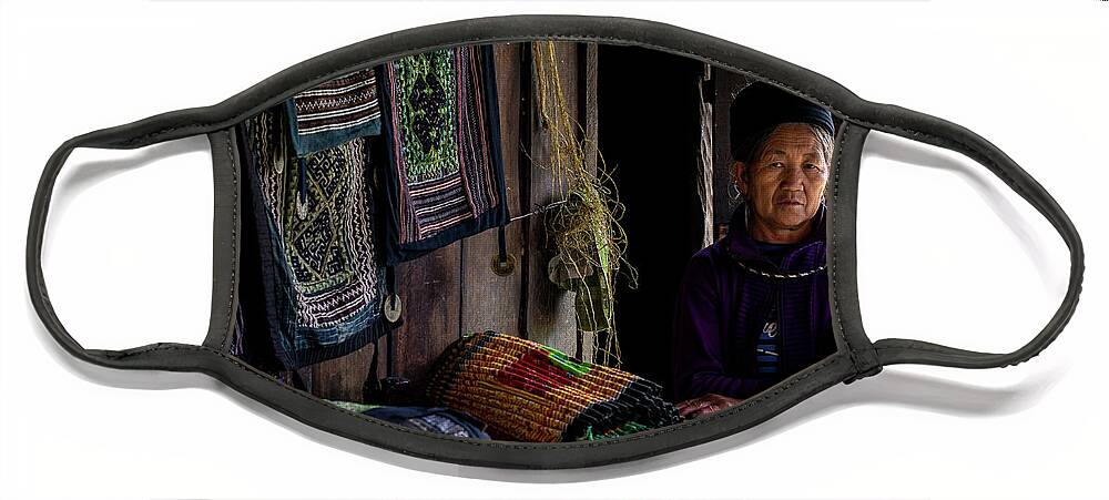 Black Face Mask featuring the photograph Old Vietnamese of Lao Chai by Arj Munoz