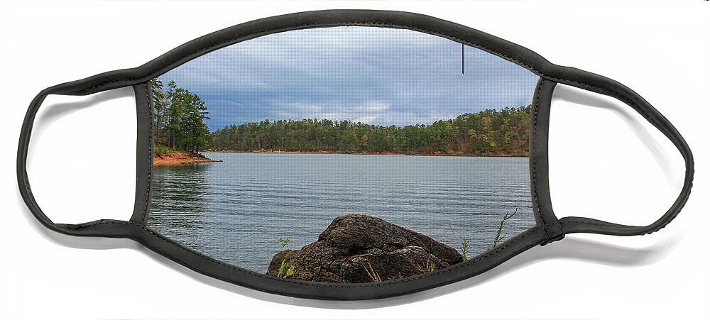 Lake Face Mask featuring the photograph On waters edge by Richie Parks