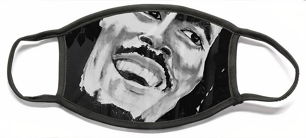  Face Mask featuring the drawing One Love by Angie ONeal