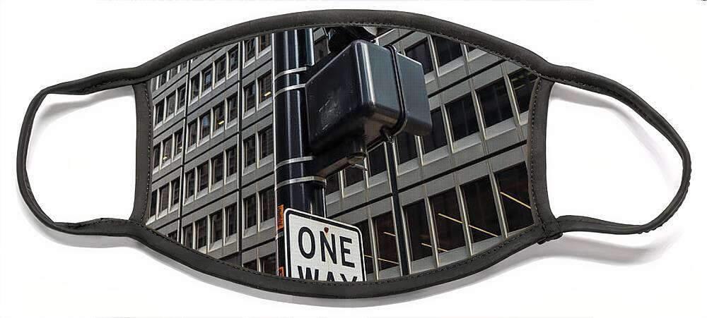 City Landscape Face Mask featuring the photograph One Way to Go by Britten Adams