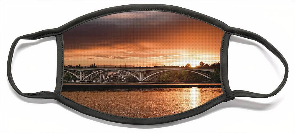 Sunrise Face Mask featuring the photograph Orange Delight by Gary Geddes