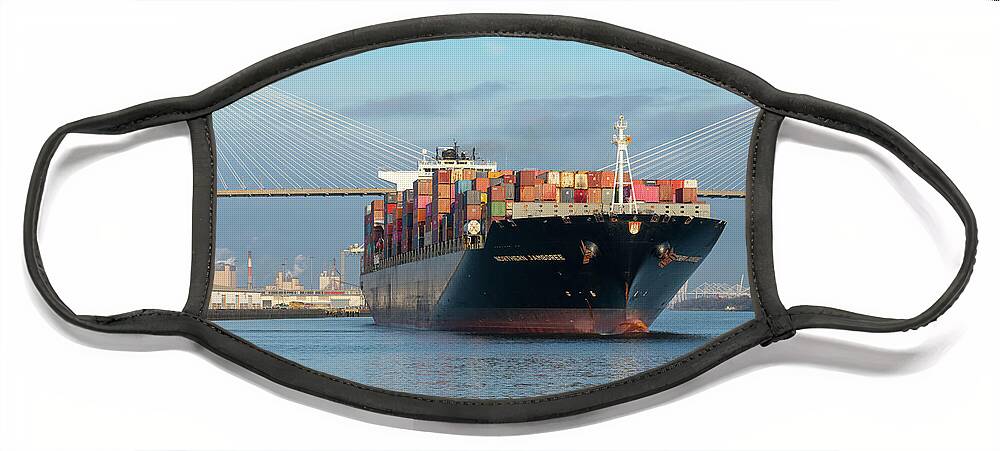 Port Of Savannah Face Mask featuring the photograph Outbound - Northern Jamboree by Todd Tucker