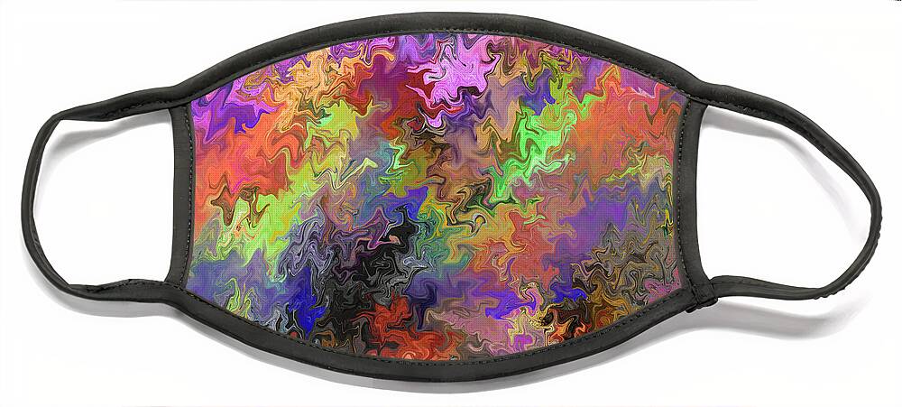 Swirl Face Mask featuring the digital art Painted Magic by Susan Fielder