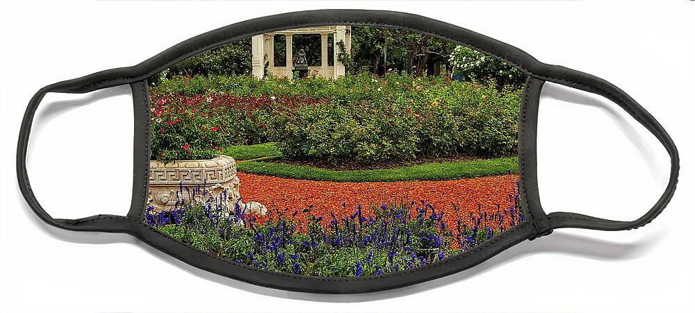 Landscape Face Mask featuring the photograph Palermo Woods Garden by Robert McKinstry