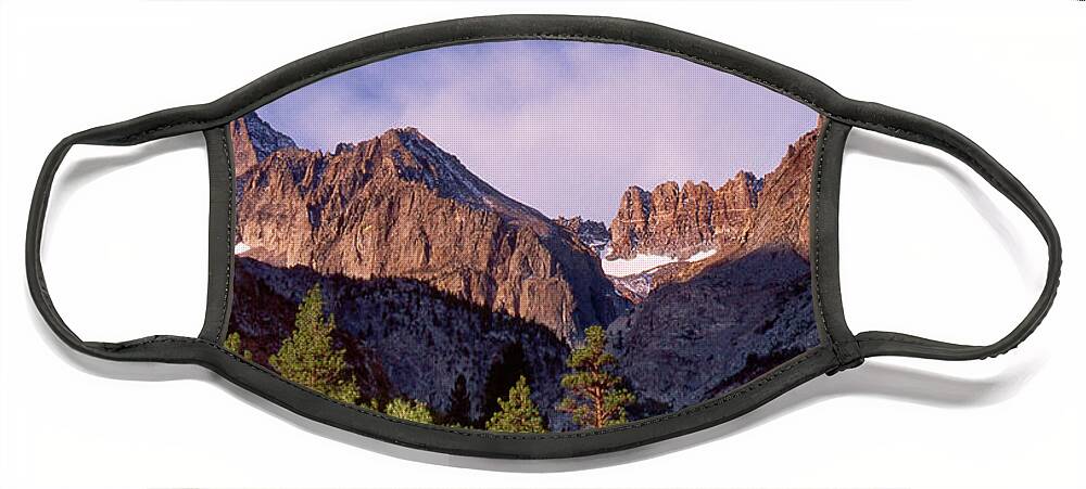 Dave Welling Face Mask featuring the photograph Panoramic View Middle Palisades Glacier Eastern Sierra by Dave Welling
